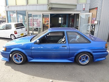 AE86レビン３ドアブルーメタ